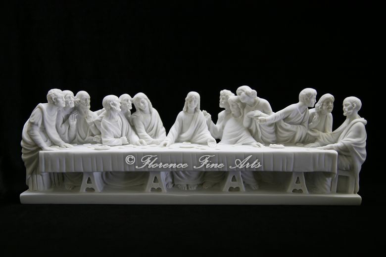 The Last Supper Jesus Christ Italian Statue Sculpture Catholic Made in Italy