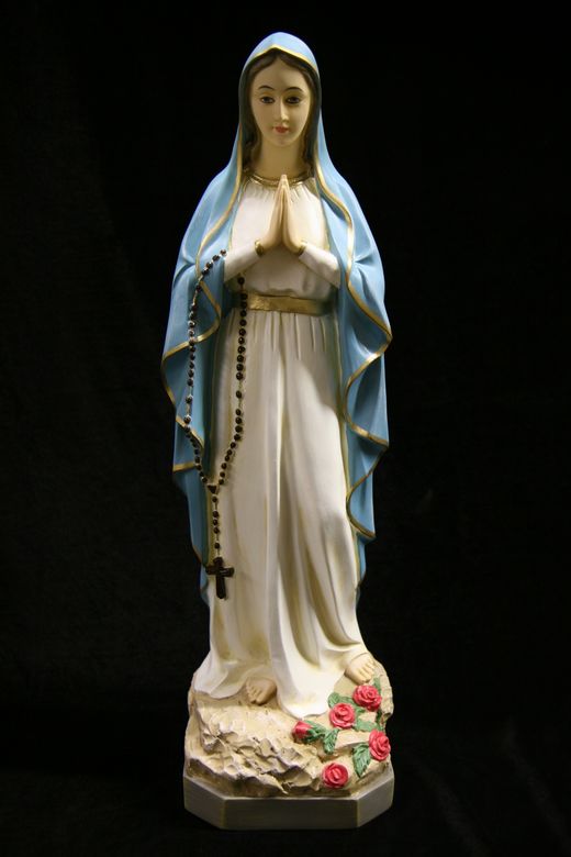 Our Lady of Lourdes Virgin Mary Italian Statue Sculpture Vittoria Made