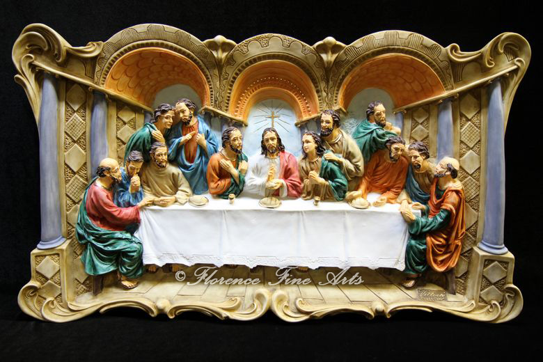 Details About X Large The Last Supper Wall Plate Plaque Catholic Religious Statue Italy